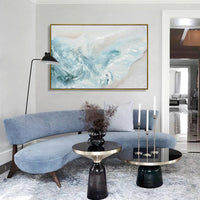 Thumbnail for 120X80cm Wave's Embrace Dark Wood Framed Canvas Wall Art