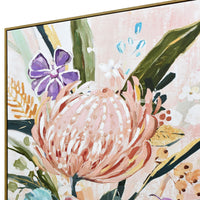 Thumbnail for 80X120cm Native Bloom Dark Wood Framed Canvas Wall Art