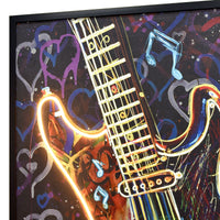 Thumbnail for 60X90cm Neon Serenade Black Framed Hand Painted LED Wall Art
