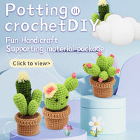Thumbnail for Beginners Crochet Kit, DIY 3PC Cactus Kit, Complete Knitting Kit with Video