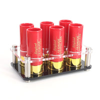 Thumbnail for Hunting Gift 12 Red Gauge Shotgun Shell Shot Glasses Set with PU Leather Bag