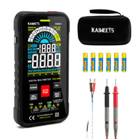 Thumbnail for KAIWEETS Digital Multimeter Voltmeter Smart Electrical Tester Measures Voltage Current Resistance Continuity Duty-Cycle Capacitance Temperature Frequency Auto Ranging 10000 Counts TRMS