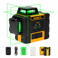 Thumbnail for KAIWEETS KT360A Green Laser Level 3 X 360° Rotary Self Leveling with 1 Rechargeable Battery