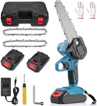Thumbnail for Mini Chainsaw Cordless, 6 Inch Handheld Electric Power Chainsaw with 2 Batteries