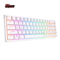 Thumbnail for ROYAL KLUDGE RK68 Wireless Hot Swap White 65% Mechanical Keyboard, Red Switch