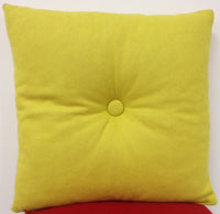 Thumbnail for Button Mustard Yellow Pre Filled 40x40cm Cushion or Chair pad