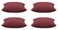 Thumbnail for Pack of 4 Elements Deep Red Solid Base Colour Square Cushion Covers