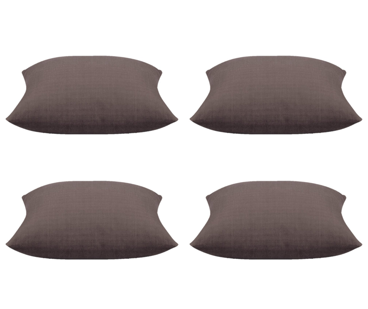 Pack of 4 Elements Stone Brown Solid Base Colour Square Cushion Covers