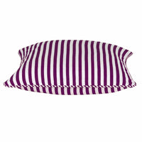 Thumbnail for Dandi Fuchsia Plum Purple & White Striped Cushion Cover 40x40cm