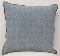 Thumbnail for Azuk Pale Aqua Teal / Green & Grey Cushion Cover