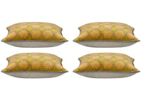Thumbnail for Pack of 4 Duffy Mustard and Grey Square Cushion Covers