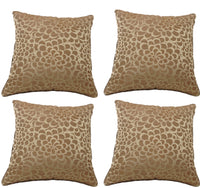 Thumbnail for Pack of 4 Flower Beige Petal Design Square Cushion Covers