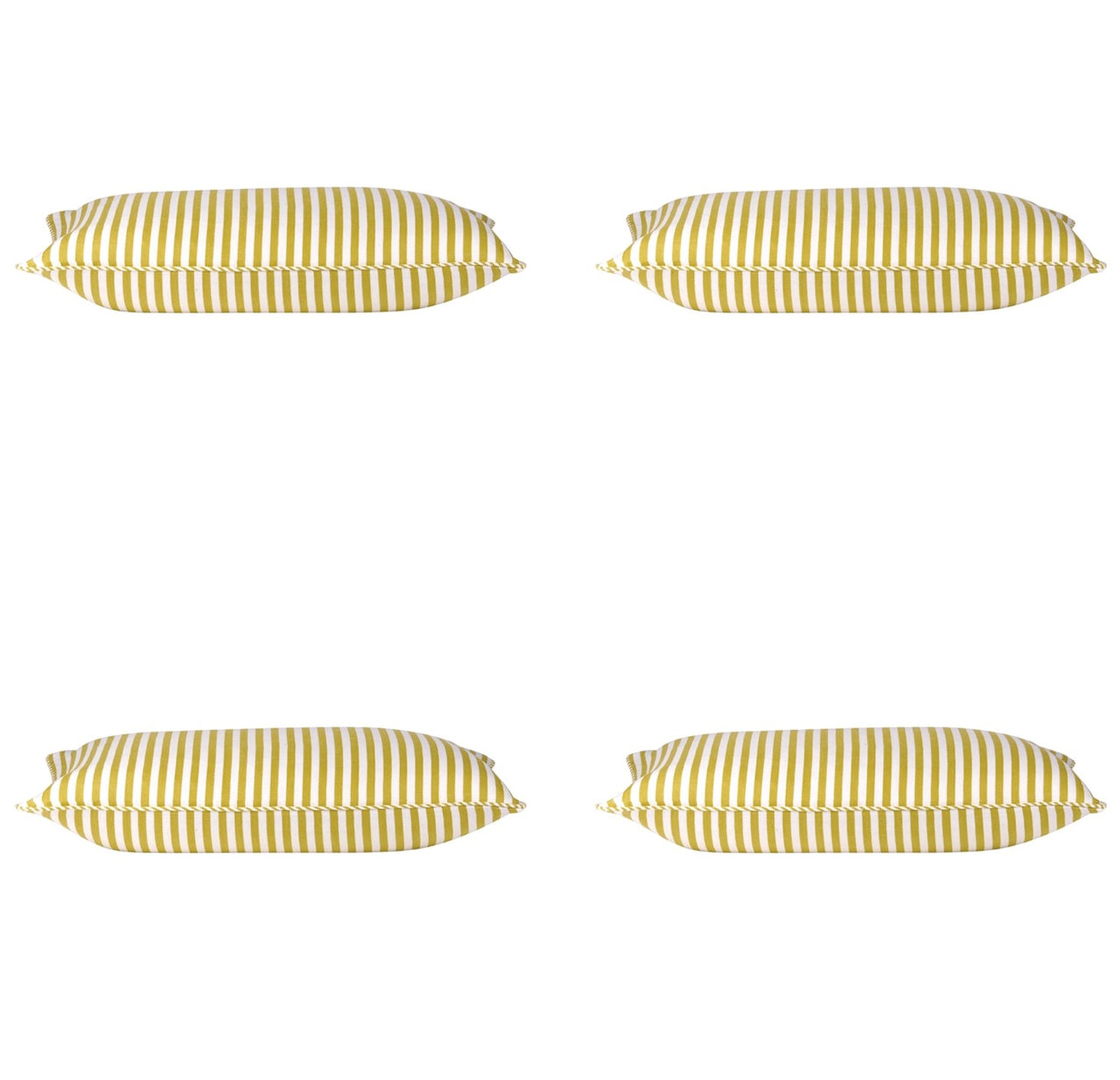 Pack of 4 Dandi Mustard Yellow & White Rectangle Cushion Covers