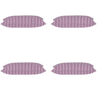 Thumbnail for Pack of 4 Dandi Fuchsia Plum Purple & White Rectangle Cushion Covers