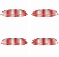 Thumbnail for Pack of 4 Dandi Red & White Rectangle Cushion Covers