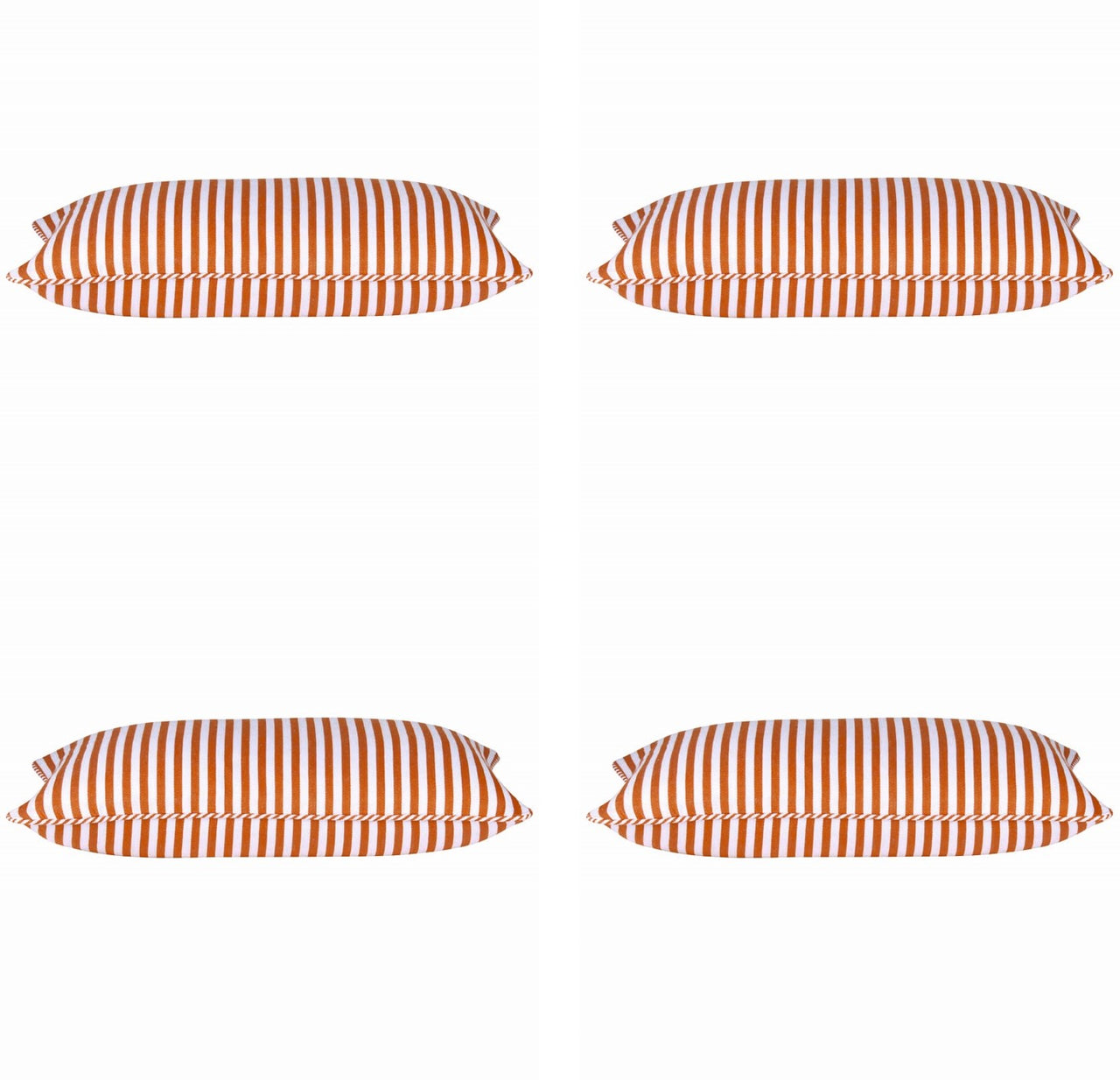 Pack of 4 Dandi Orange & White Rectangle Cushion Covers