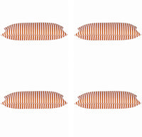 Thumbnail for Pack of 4 Dandi Orange & White Rectangle Cushion Covers