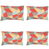 Thumbnail for Pack of 4 Geo Beige Geometric Design 40x60cm Rectangle Cushion Covers