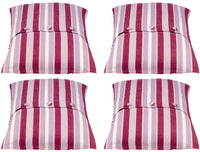 Thumbnail for Pack of 4 Coste Fuchsia 50x50cm Striped Cushion Cover