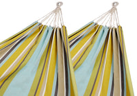 Thumbnail for Pack of 2 Corban Aqua Hammocks Multicoloured Stripes 220x140cm