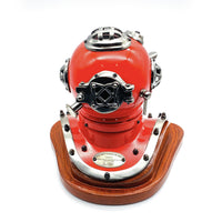 Thumbnail for US Navy Mark V Diving Helmet Miniature 230mm - Red