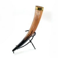 Thumbnail for Viking Drinking Horn with Iron Stand