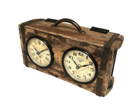 Thumbnail for Table Clock - Brick Mould Dual Dial