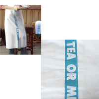 Thumbnail for Coffee, Tea or Me Blue White Master Chef Half Cotton Apron 86 x 96 cm