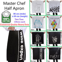 Thumbnail for 100% Cotton Master Chef Half Apron Heavy Duty Fine Dining
