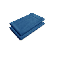 Thumbnail for 800GSM Set of 2 Cotton Bath Mat Blue Jewel