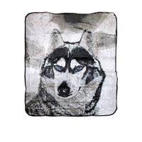 Thumbnail for Soft 3D Animal Print Faux Mink Blanket Queen Husky
