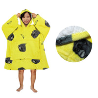 Thumbnail for Blanket Hoodie with Sherpa Reverse Yellow King Kong