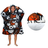 Thumbnail for Blanket Hoodie with Sherpa Reverse Multi Sports Fanatic
