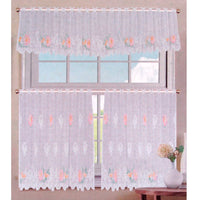 Thumbnail for 3 Pce Cafe Gardenia Lace Curtain Set