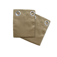 Thumbnail for Pair of Blockout Embossed Eyelet Leaf Curtains Coffee