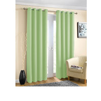 Thumbnail for Pair of Blockout Plain Eyelet Curtains Sage