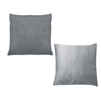 Thumbnail for Pair of Calico Cordury Cushions Grey