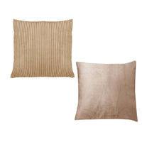 Thumbnail for Pair of Calico Cordury Cushions Latte