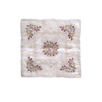 Thumbnail for Victoriana Cream Applique Embroidered Cushion Cover 45 x 45 cm