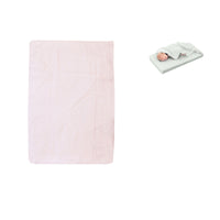 Thumbnail for Baby Pink Bassinet Fitted Sheet with a Flat Sheet Sewed Attached
