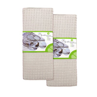 Thumbnail for Set of 2 Microfibre Checkered Dish Drying Mats Ivory