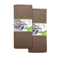 Thumbnail for Set of 2 Microfibre Checkered Dish Drying Mats Mocha