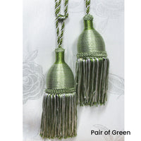 Thumbnail for Pair of Curtain Tassel Rope Ties 52cm Green