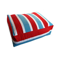 Thumbnail for Heavy Duty Pure Cotton Pet Dog Bed Cover Medium Blue Red Stripes