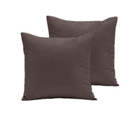 Thumbnail for Pair of  280TC Polyester Cotton European Pillowcases Mocha