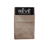 Thumbnail for Pair of Reve 100% Cotton Standard Pillowcases 48 x 74 cm Solid Mocha