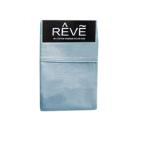 Thumbnail for Pair of Reve 100% Cotton Standard Pillowcases 48 x 74 cm Solid Stone Blue
