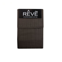 Thumbnail for Pair of Reve 100% Cotton Standard Pillowcases 48 x 74 cm Multistripe Chocolate