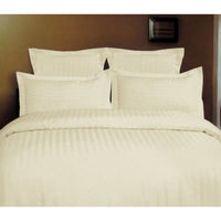 Thumbnail for 1000TC Self Striped Tailored Quilt Cover Set Ivory King