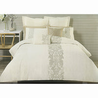 Thumbnail for Catherine Cream Taupe Embroidery Quilt Cover Set QUEEN